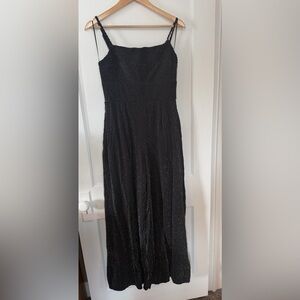 NWOT Francesca’s Shimmer Black Jumpsuit